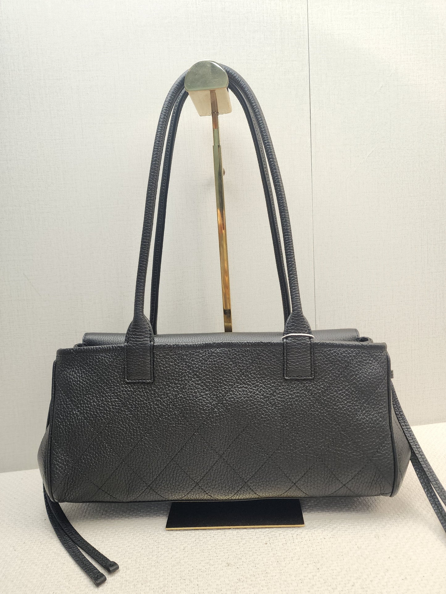 Chanel Black Grained Calfskin Small Shopping Bag (LGHW)