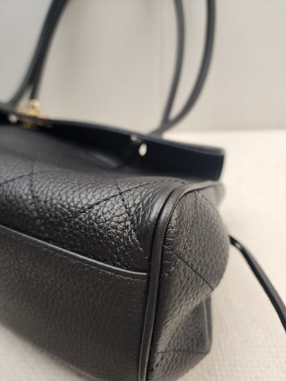 Chanel Black Grained Calfskin Small Shopping Bag (LGHW)