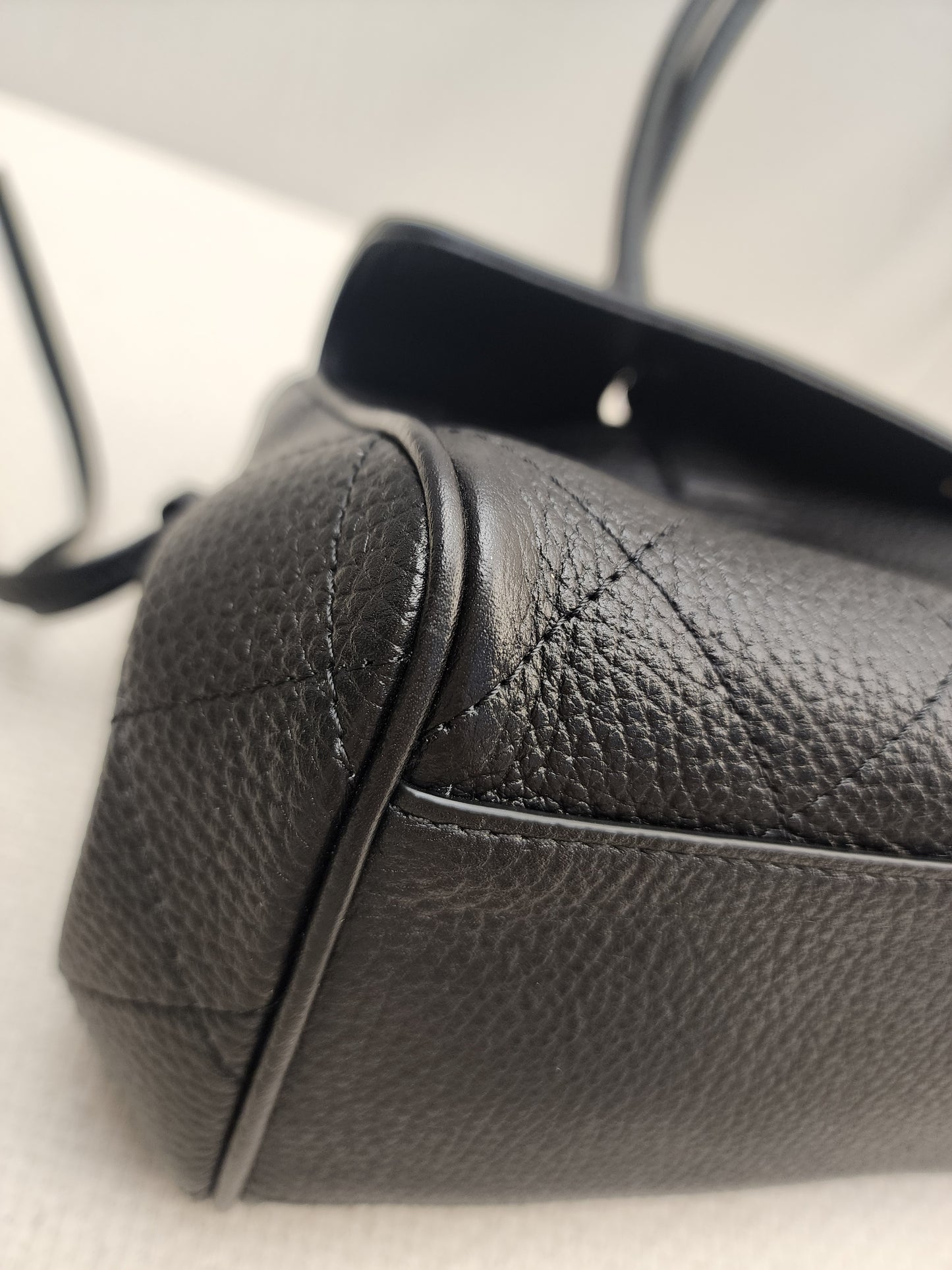 Chanel Black Grained Calfskin Small Shopping Bag (LGHW)