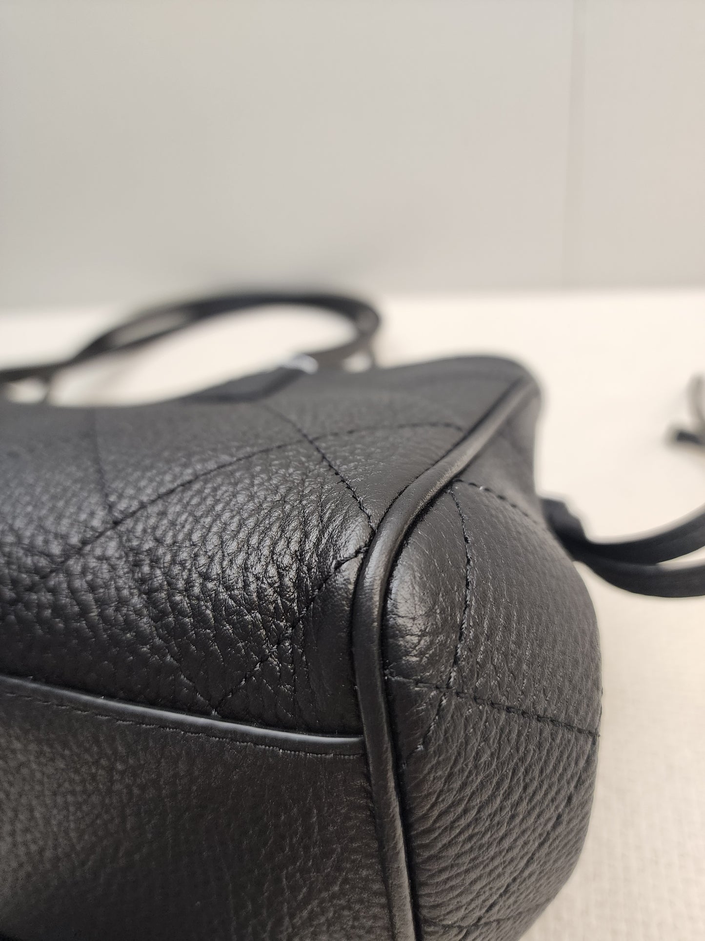Chanel Black Grained Calfskin Small Shopping Bag (LGHW)
