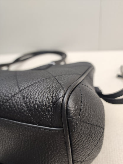 Chanel Black Grained Calfskin Small Shopping Bag (LGHW)