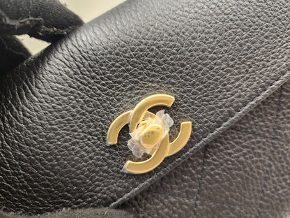 Chanel Black Grained Calfskin Small Shopping Bag (LGHW)