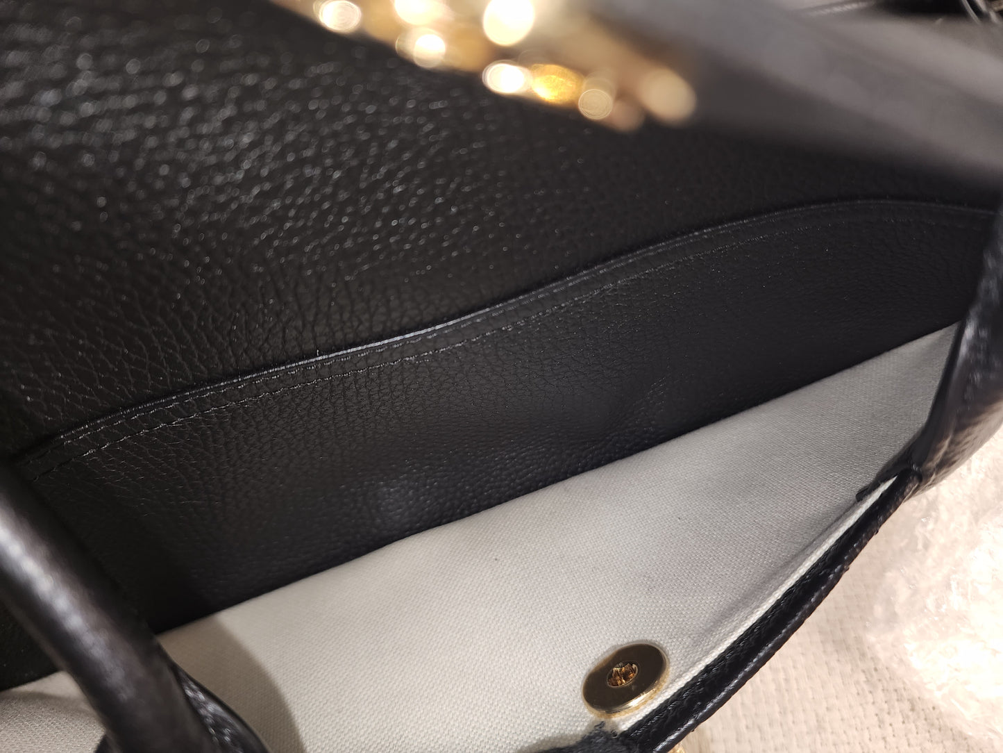 Chanel Black Grained Calfskin Small Shopping Bag (LGHW)