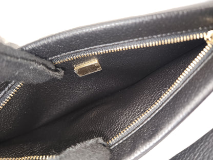 Chanel Black Grained Calfskin Small Shopping Bag (LGHW)