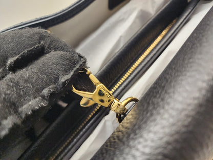 Chanel Black Grained Calfskin Small Shopping Bag (LGHW)