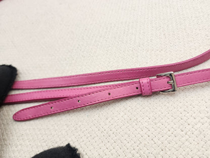 Miu Miu Pink Nylon Matelasse Crystal Chain Crossbody Bag