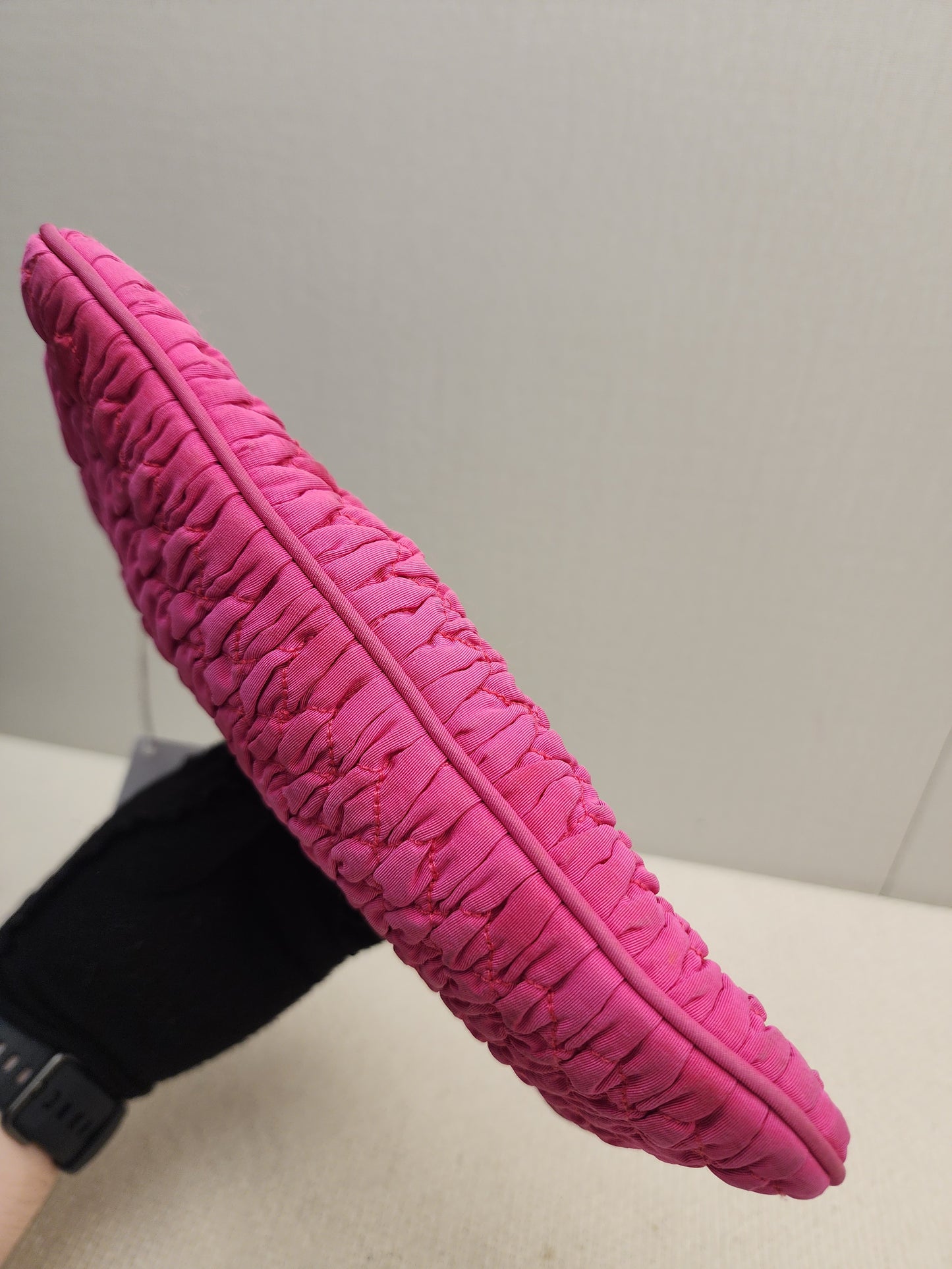Miu Miu Pink Nylon Matelasse Crystal Chain Crossbody Bag