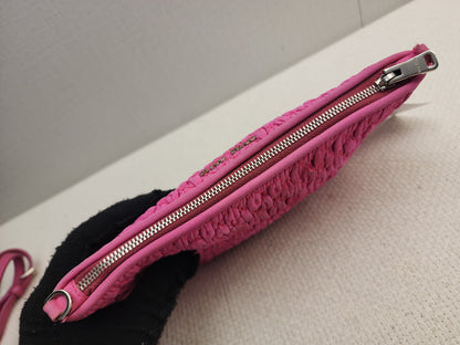 Miu Miu Pink Nylon Matelasse Crystal Chain Crossbody Bag
