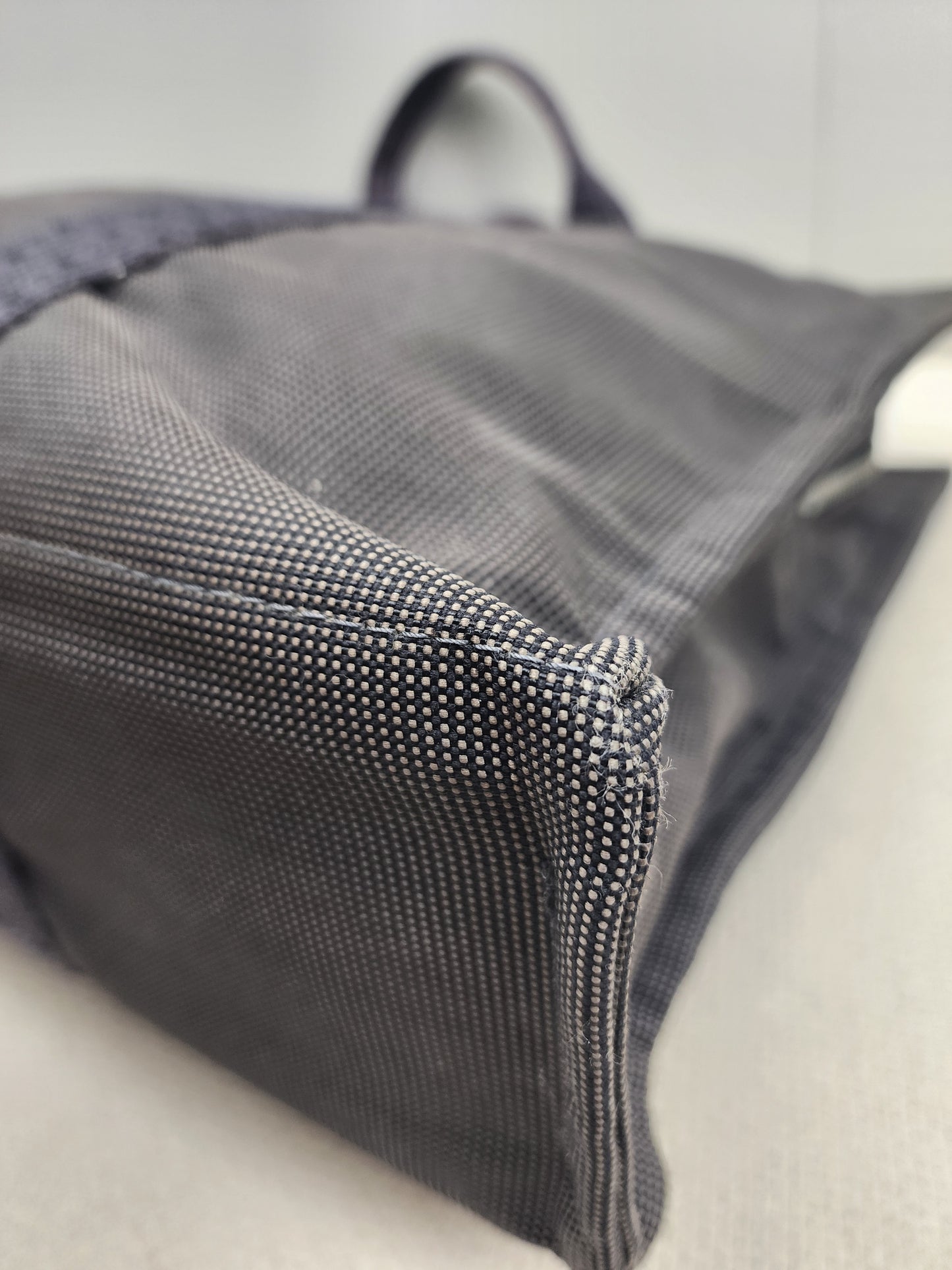 Hermes Black Canvas Herline MM Tote