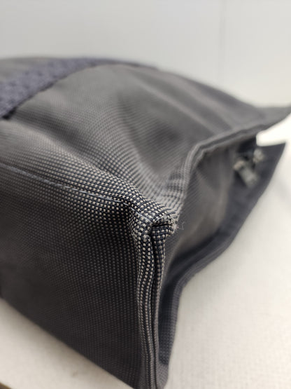Hermes Black Canvas Herline MM Tote
