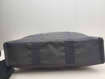 Hermes Black Canvas Herline MM Tote