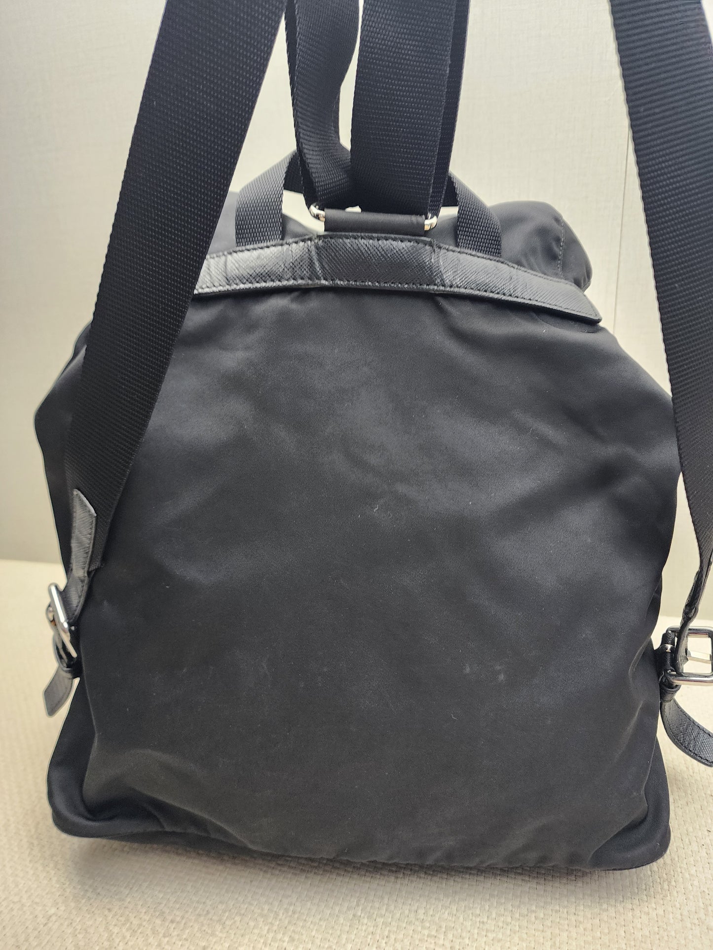 Prada Black Renylon Multi Pockets Backpack