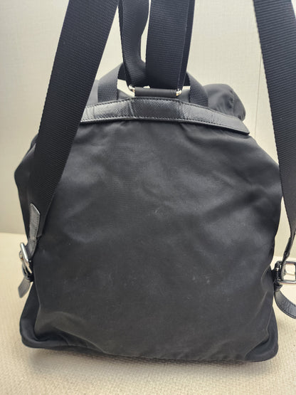 Prada Black Renylon Multi Pockets Backpack