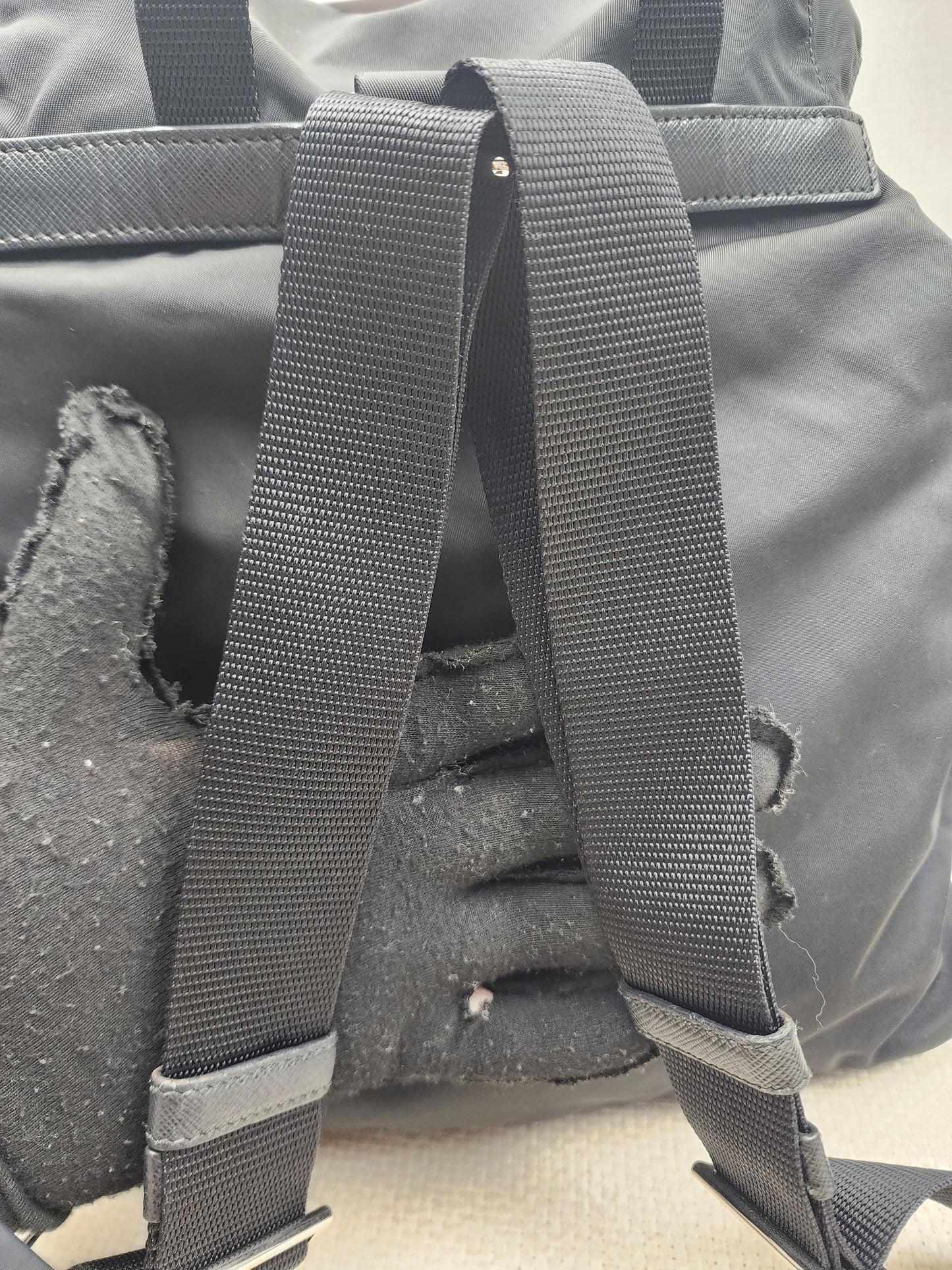Prada Black Renylon Multi Pockets Backpack