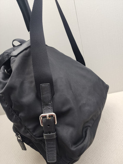 Prada Black Renylon Multi Pockets Backpack