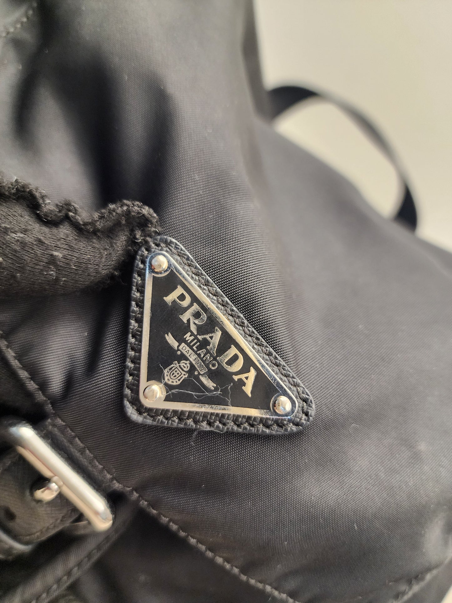Prada Black Renylon Multi Pockets Backpack