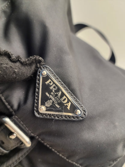Prada Black Renylon Multi Pockets Backpack