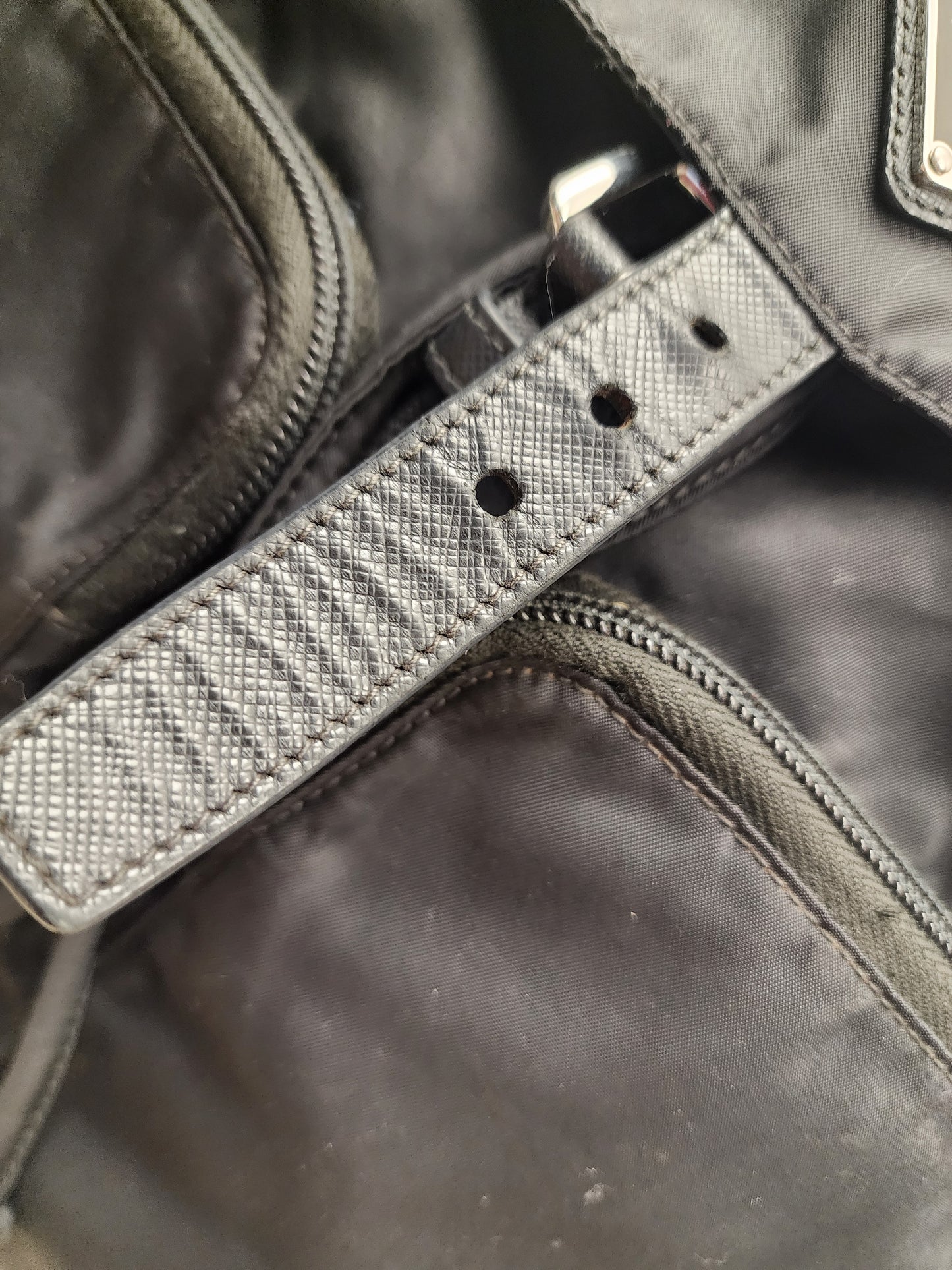 Prada Black Renylon Multi Pockets Backpack