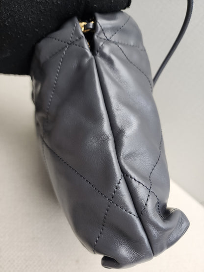 Chanel Dark Grey Calfskin Mini 22 (GHW)