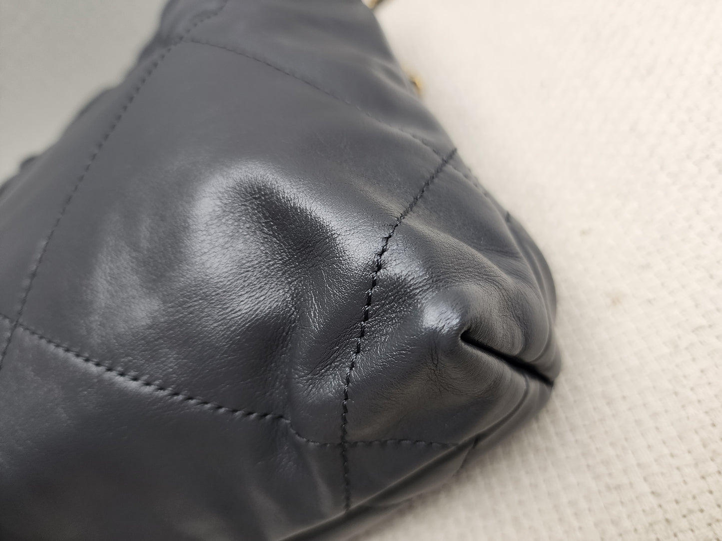 Chanel Dark Grey Calfskin Mini 22 (GHW)