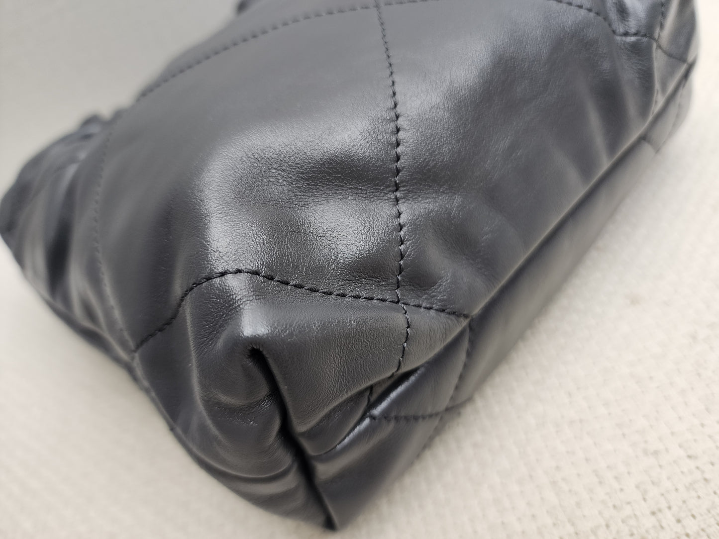 Chanel Dark Grey Calfskin Mini 22 (GHW)