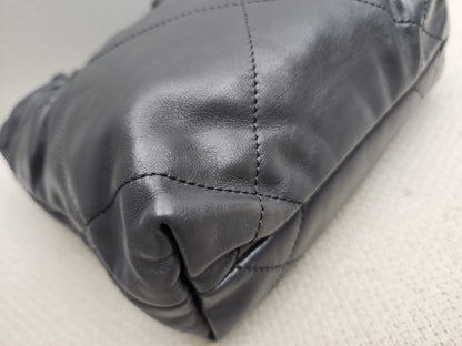 Chanel Dark Grey Calfskin Mini 22 (GHW)