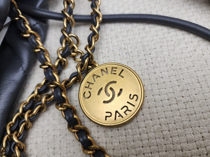 Chanel Dark Grey Calfskin Mini 22 (GHW)