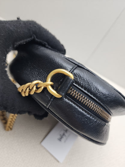 Gucci Black Marmont Round Chain Bag