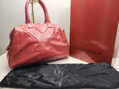 YSL Red Patent Medium Easy Y Bag
