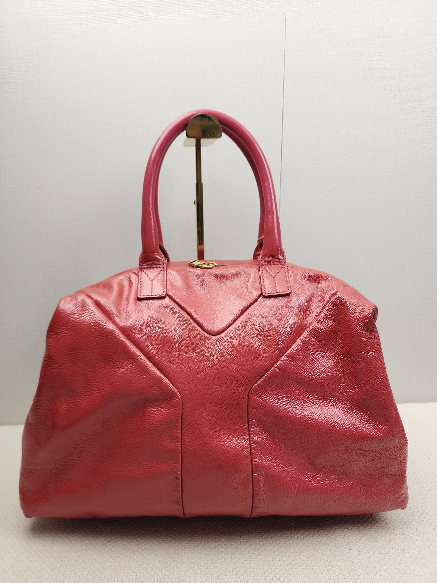 YSL Red Patent Medium Easy Y Bag