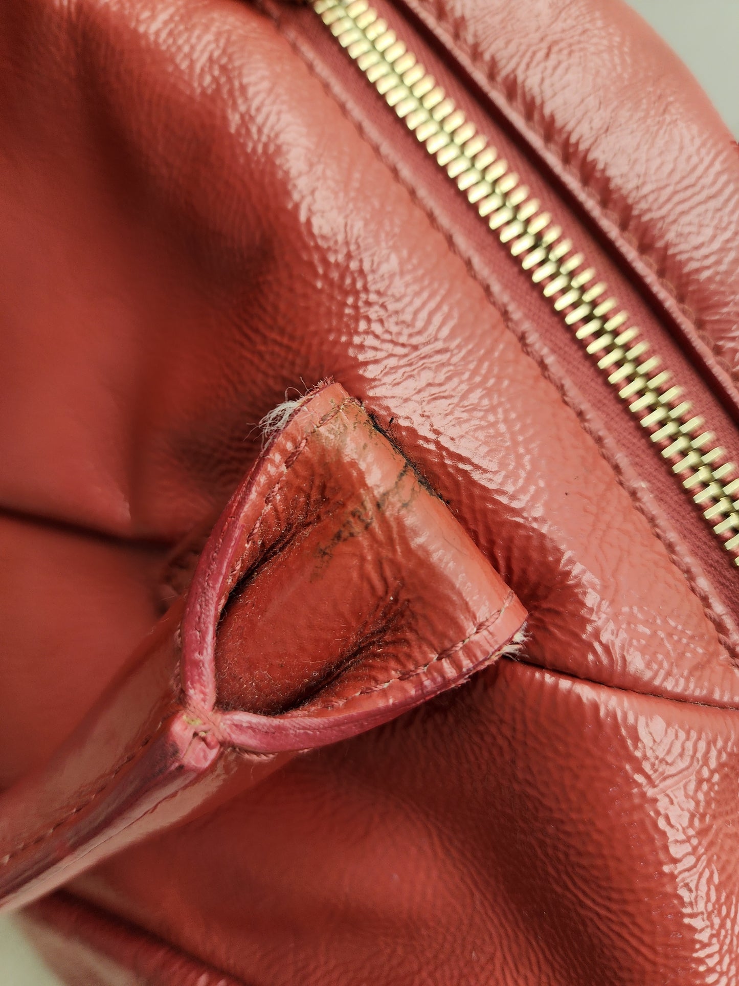 YSL Red Patent Medium Easy Y Bag