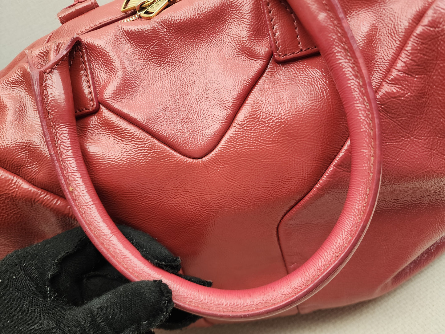 YSL Red Patent Medium Easy Y Bag