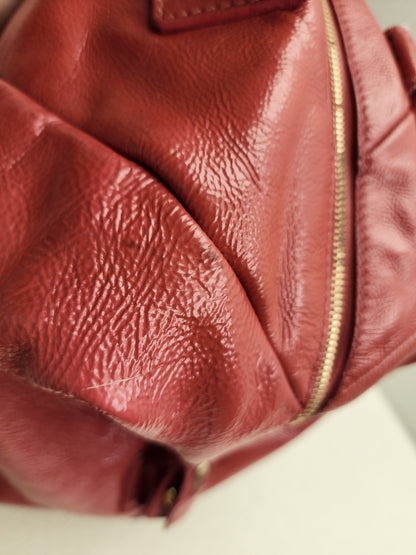 YSL Red Patent Medium Easy Y Bag