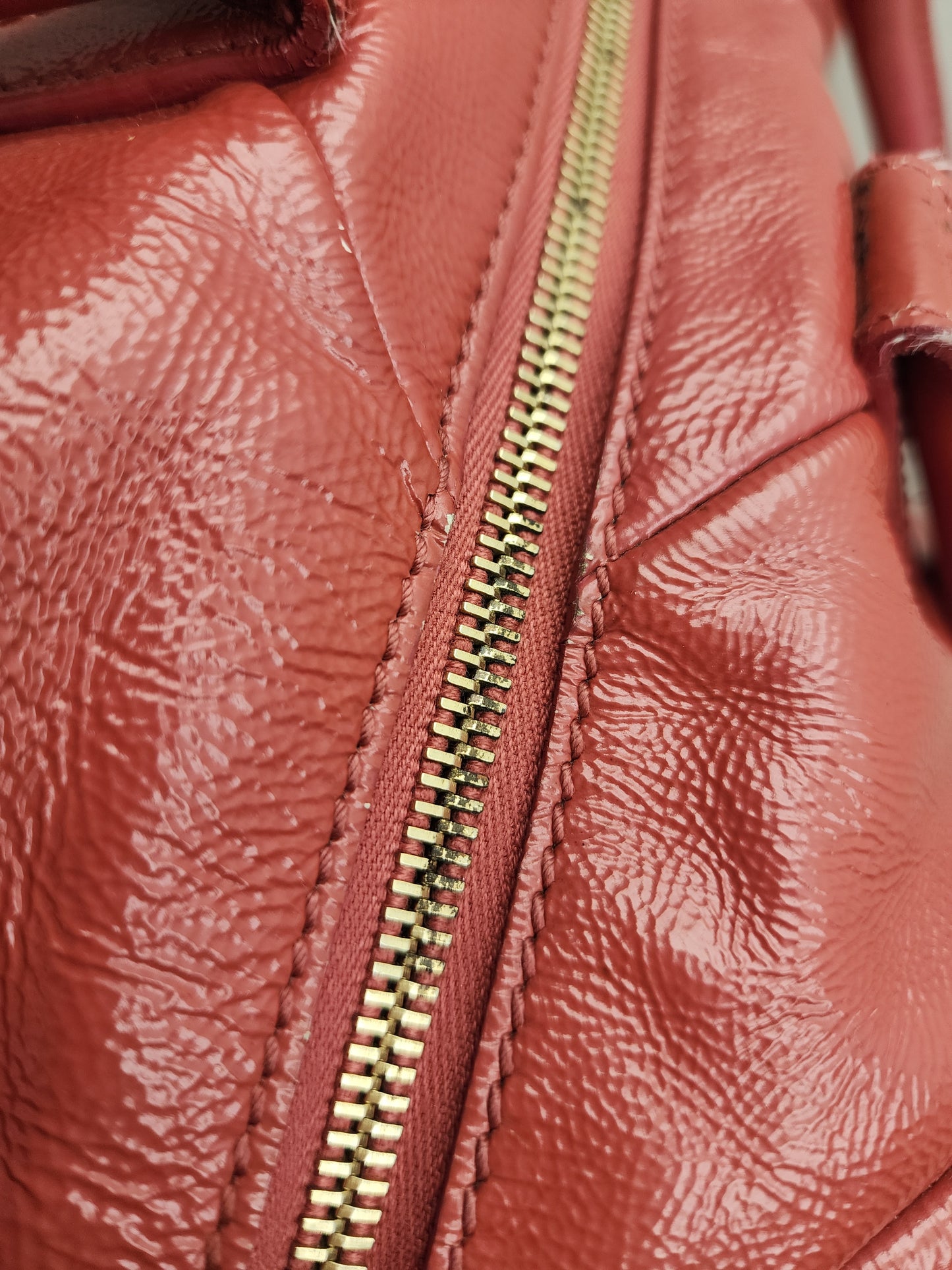 YSL Red Patent Medium Easy Y Bag