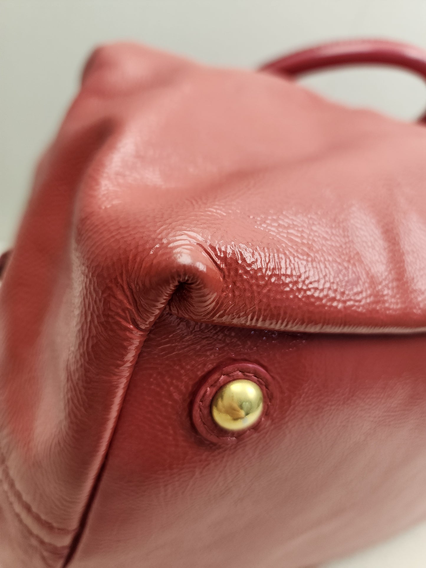 YSL Red Patent Medium Easy Y Bag