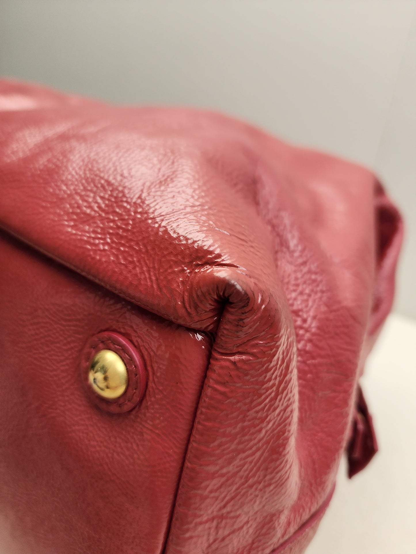 YSL Red Patent Medium Easy Y Bag