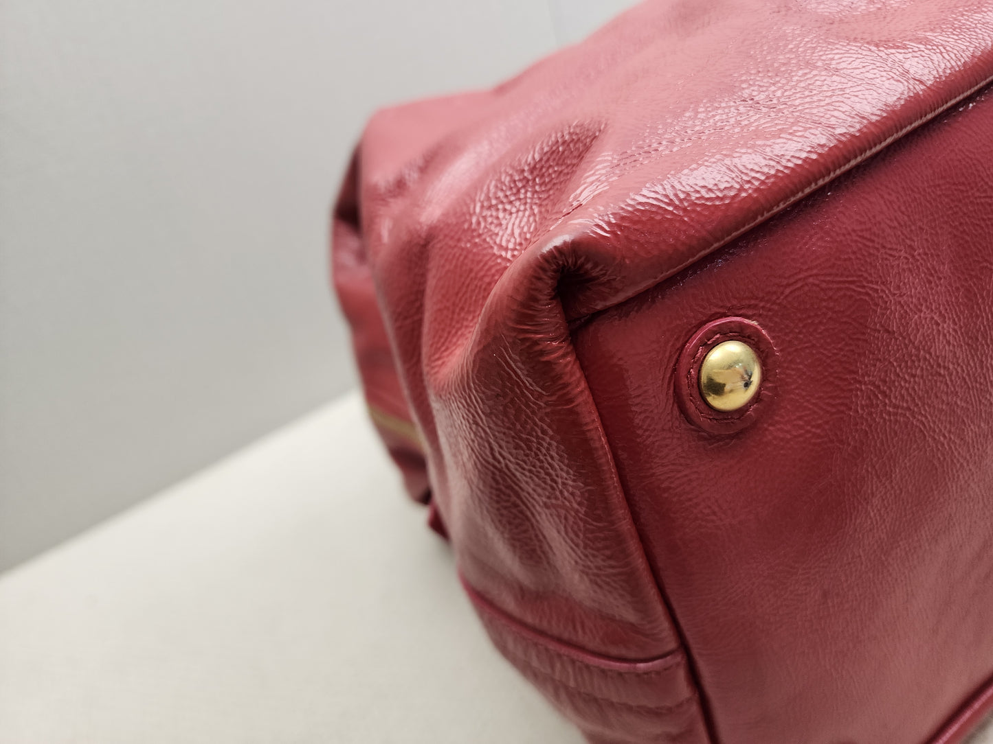 YSL Red Patent Medium Easy Y Bag
