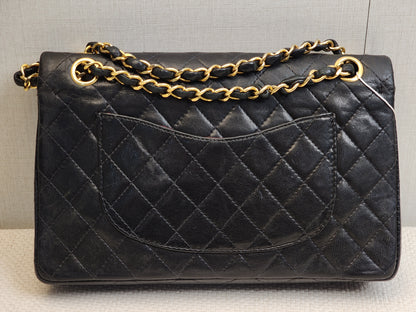 Chanel Black Lambskin Vintage Medium Double Flap (GHW)