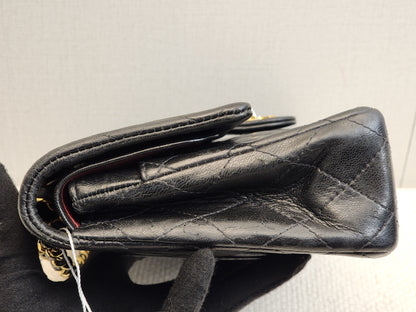 Chanel Black Lambskin Vintage Medium Double Flap (GHW)