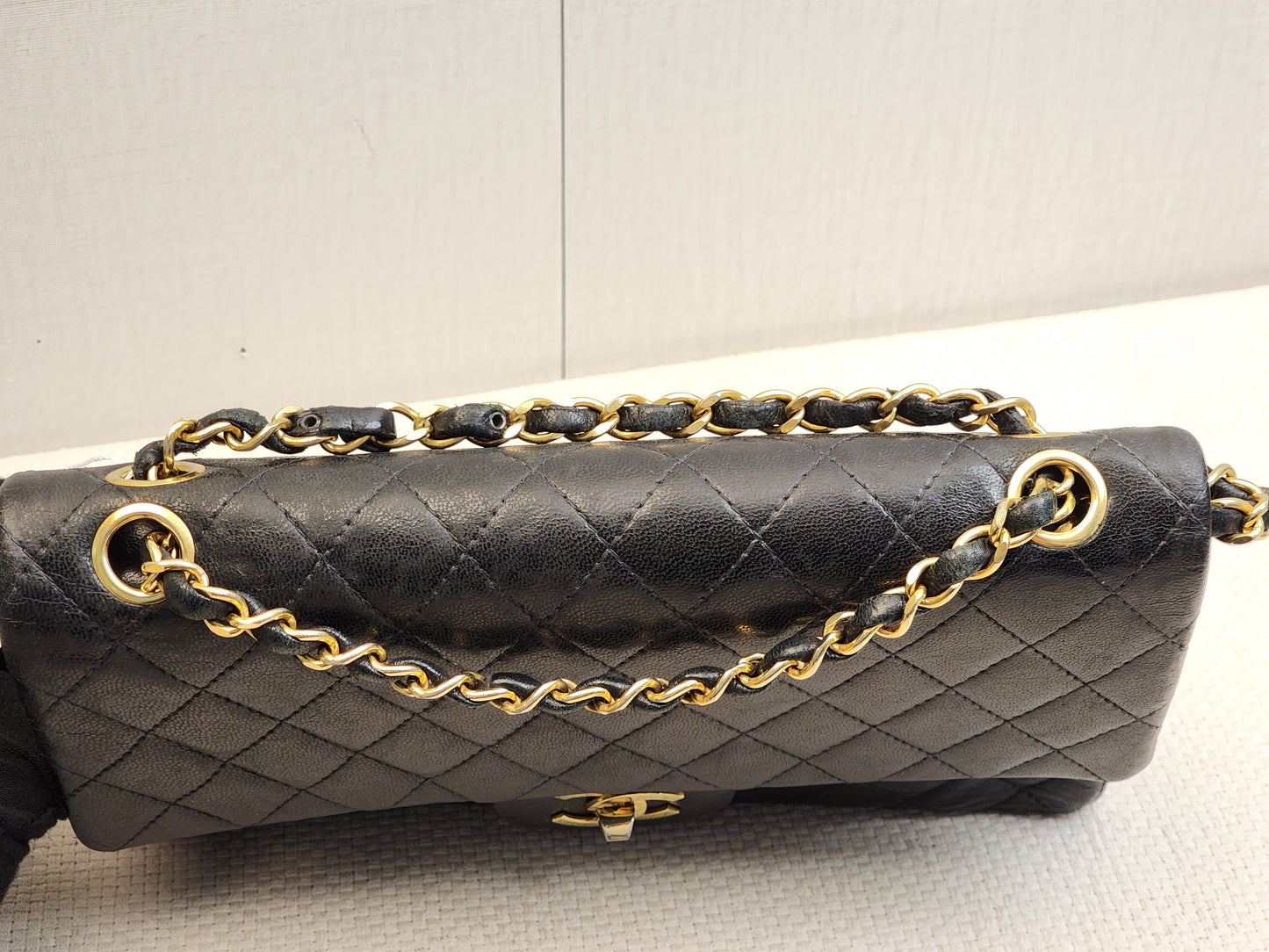 Chanel Black Lambskin Vintage Medium Double Flap (GHW)