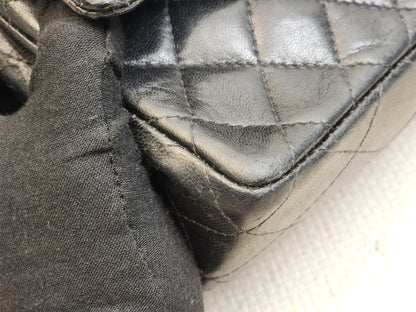 Chanel Black Lambskin Vintage Medium Double Flap (GHW)