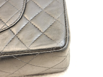 Chanel Black Lambskin Vintage Medium Double Flap (GHW)