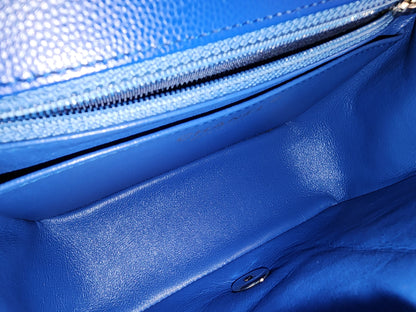 Chanel Royal Blue Caviar Mini Square (SHW)
