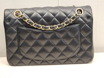 Chanel Black Lambskin Small CF (GHW)