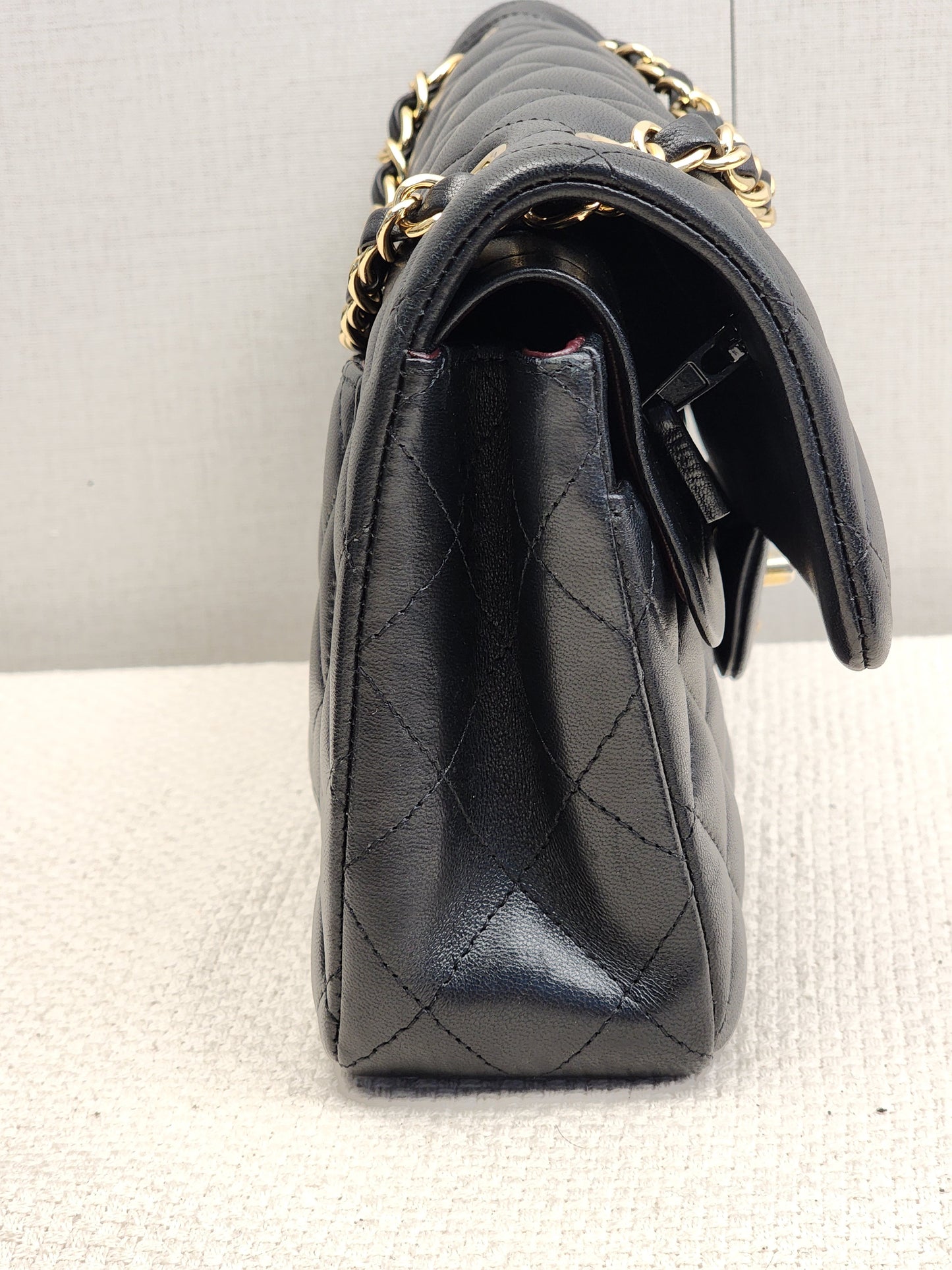 Chanel Black Lambskin Small CF (GHW)