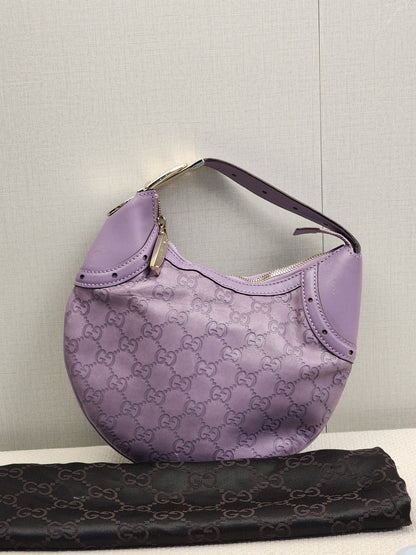 Gucci Purple Guccissima Leather Embossed Glam Hobo