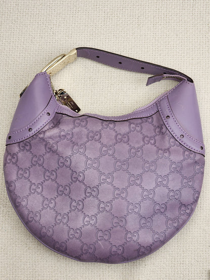 Gucci Purple Guccissima Leather Embossed Glam Hobo