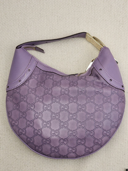 Gucci Purple Guccissima Leather Embossed Glam Hobo