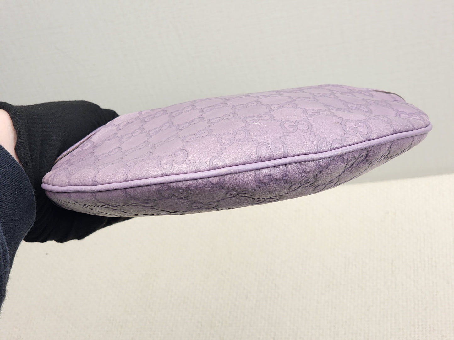 Gucci Purple Guccissima Leather Embossed Glam Hobo