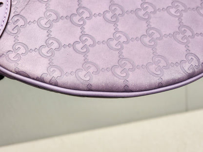 Gucci Purple Guccissima Leather Embossed Glam Hobo